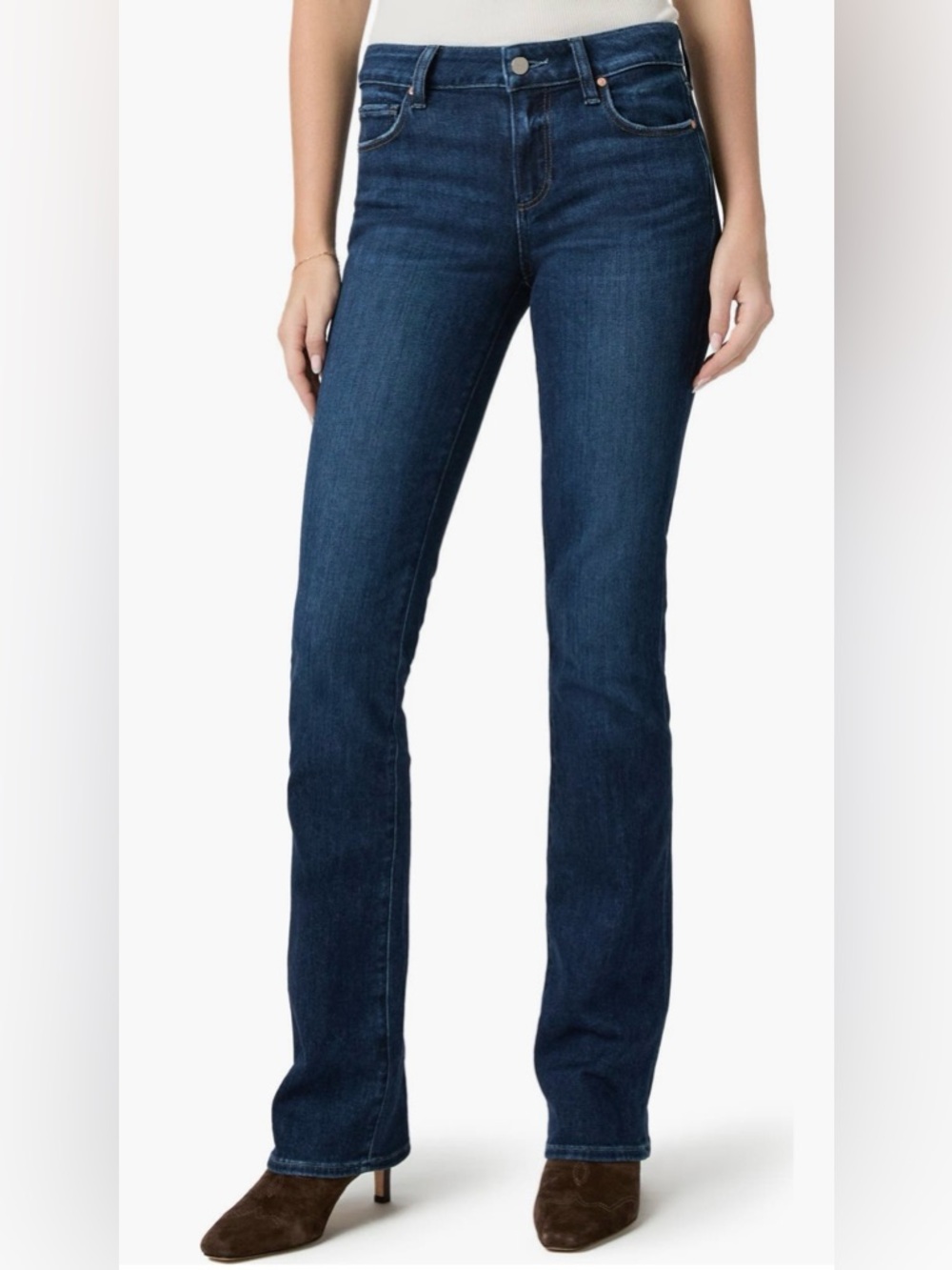 PAIGE Manhattan Dark Blue Bootcut Jeans
